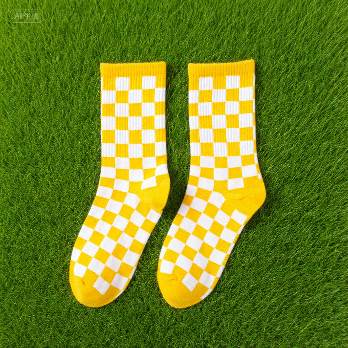 Checkerboard Sporty Socks