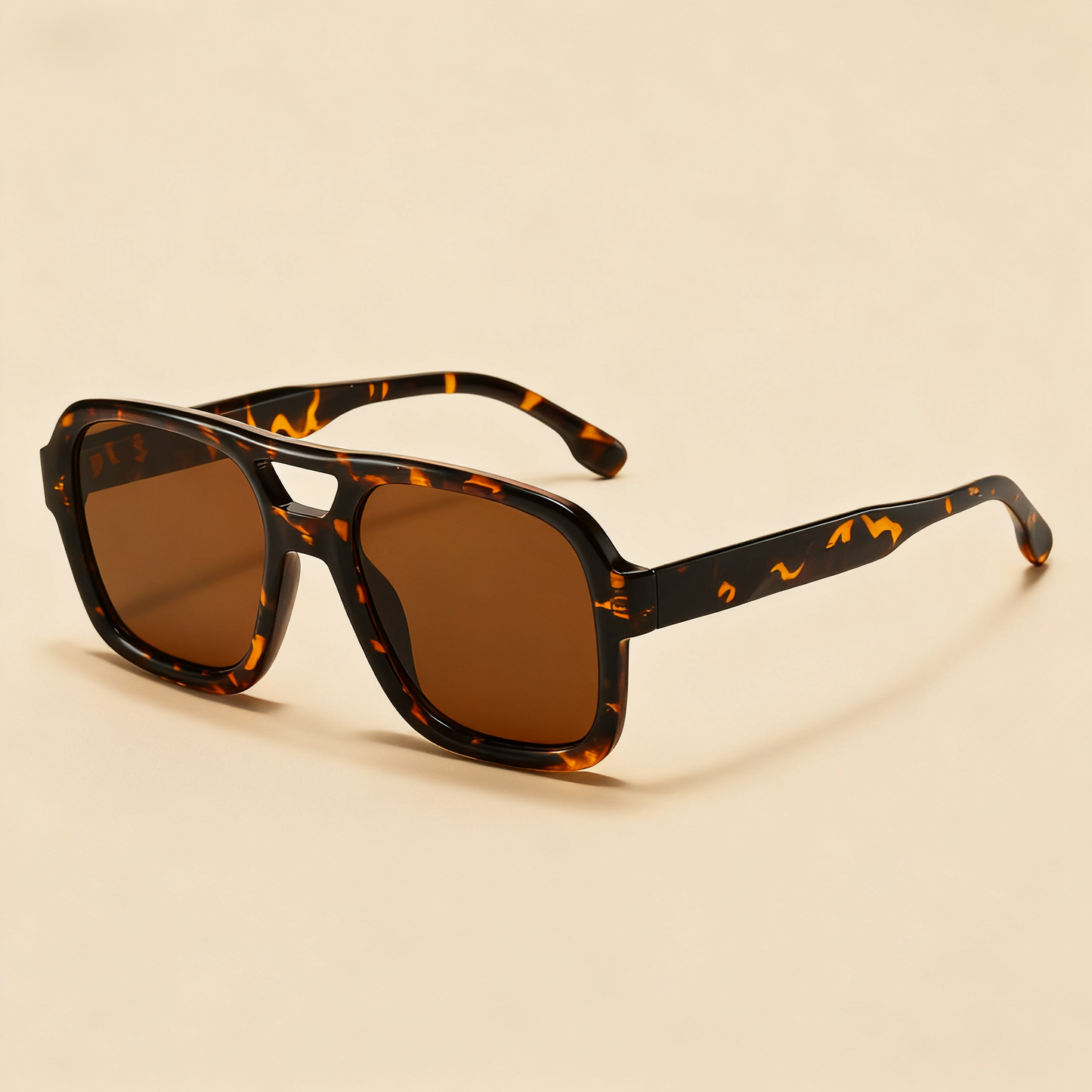 Vintage Double Beam Large Frame Sunglasses