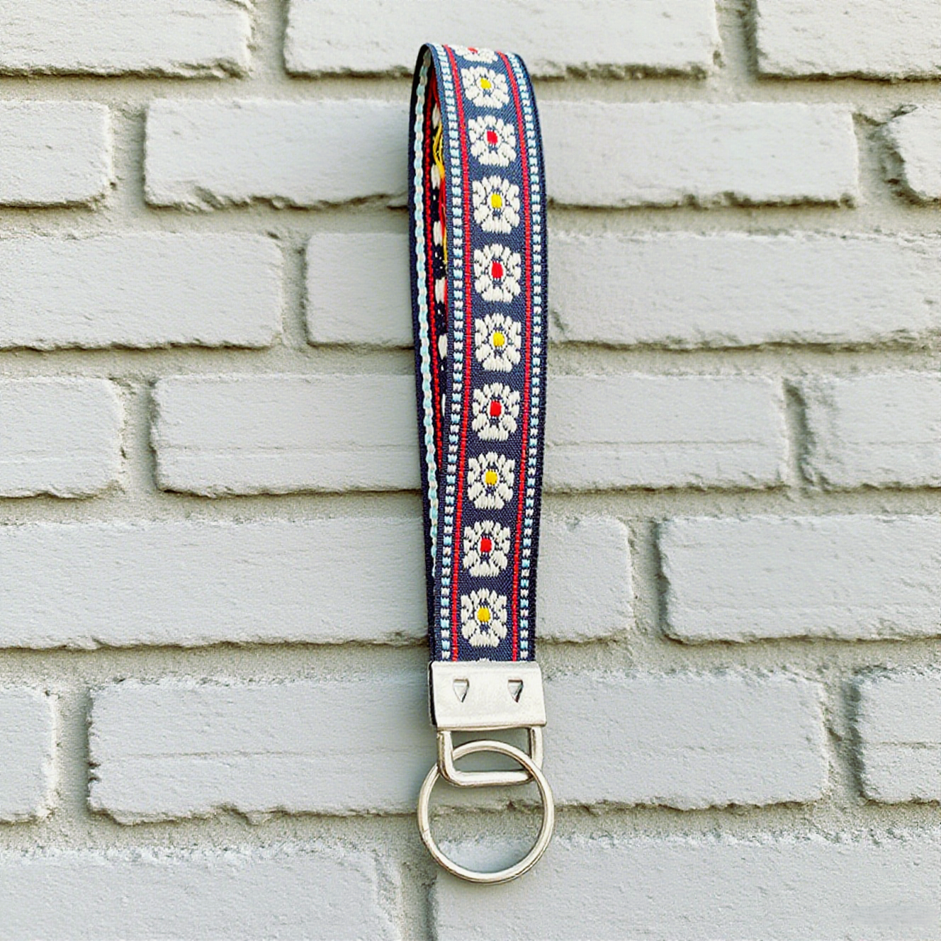 Vintage Ethnic Embroidered Keychain