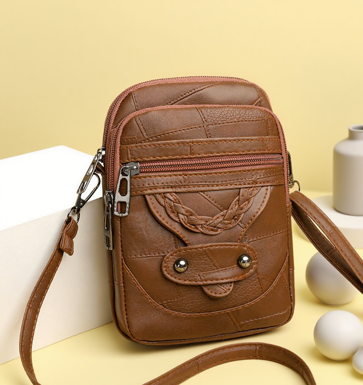 Solid color phone bag crossbody bag