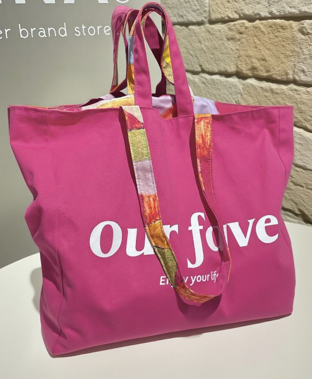Double-sided printed tote bag