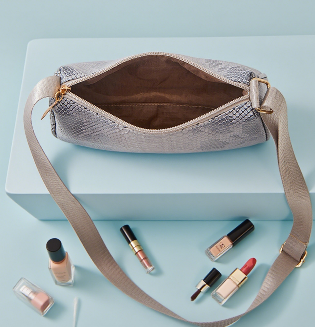 Snake crossbody hobo bag