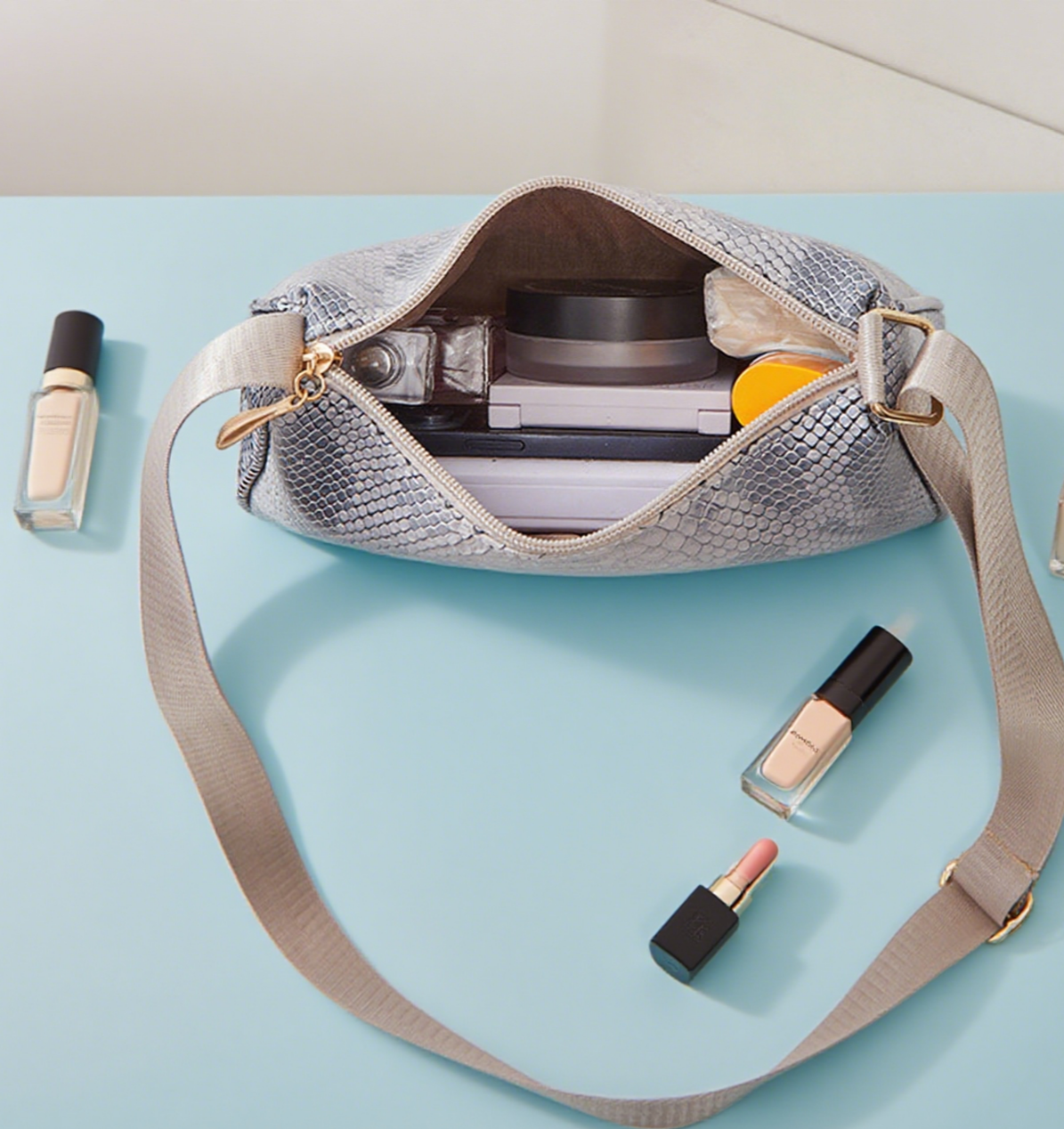 Snake crossbody hobo bag