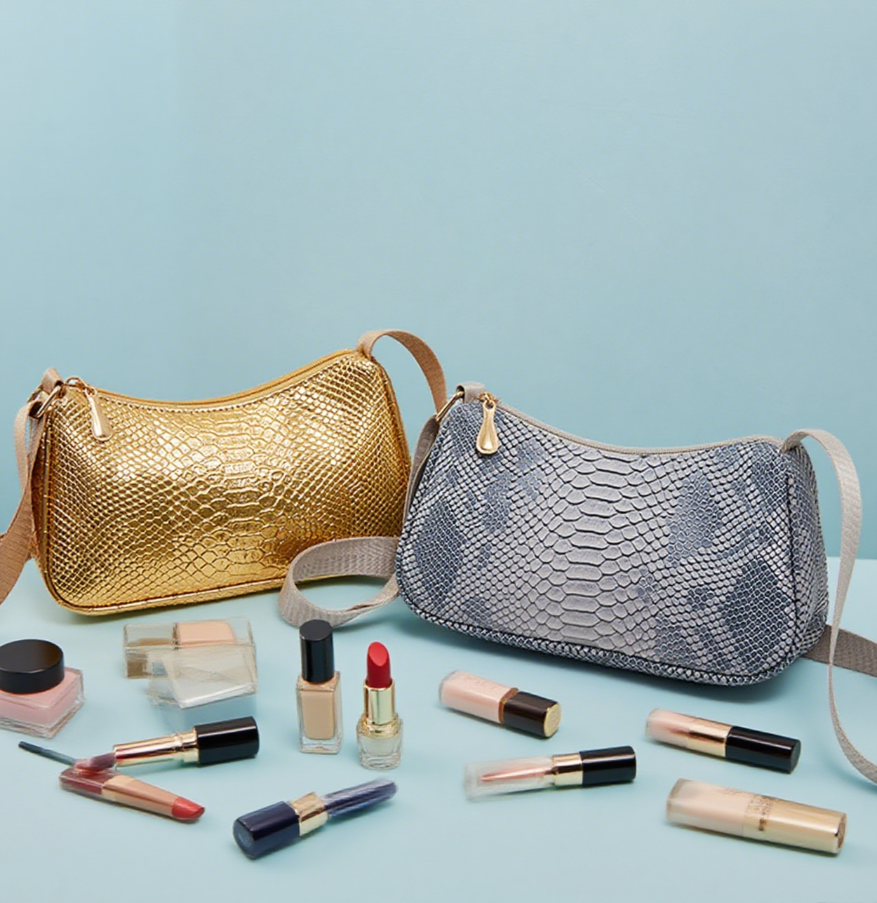 Snake crossbody hobo bag