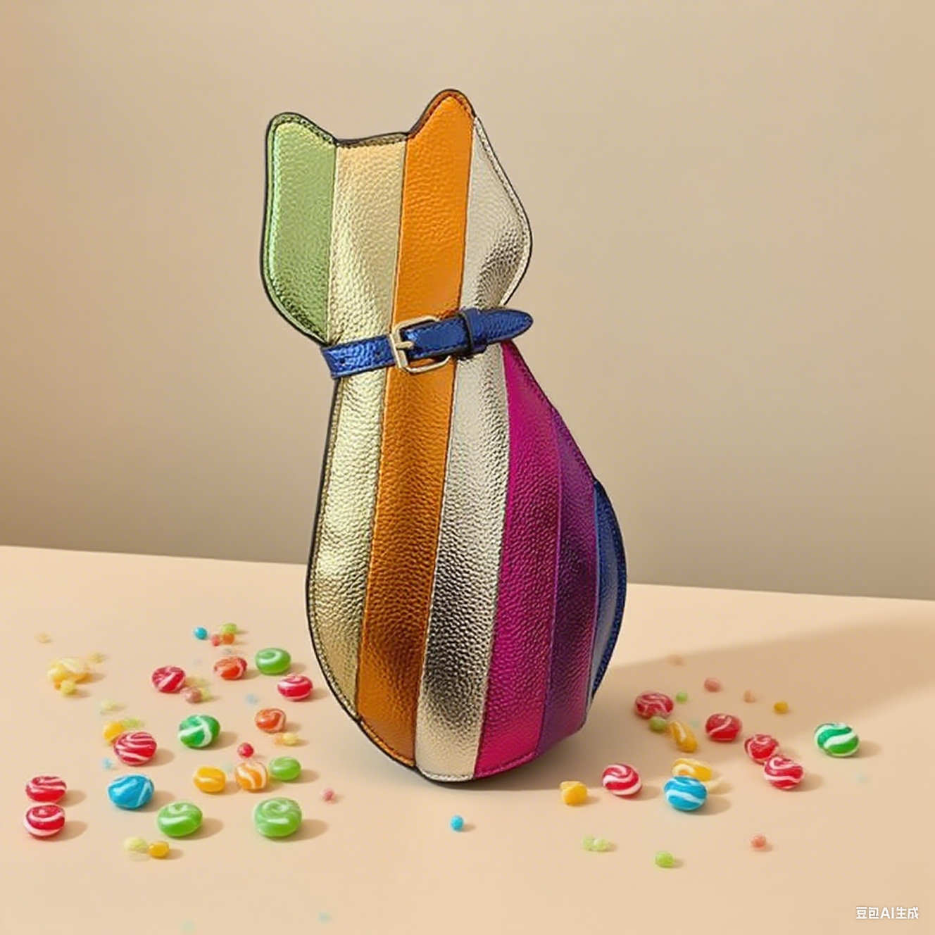 Y2K colorful rainbow print sling bag funny pack