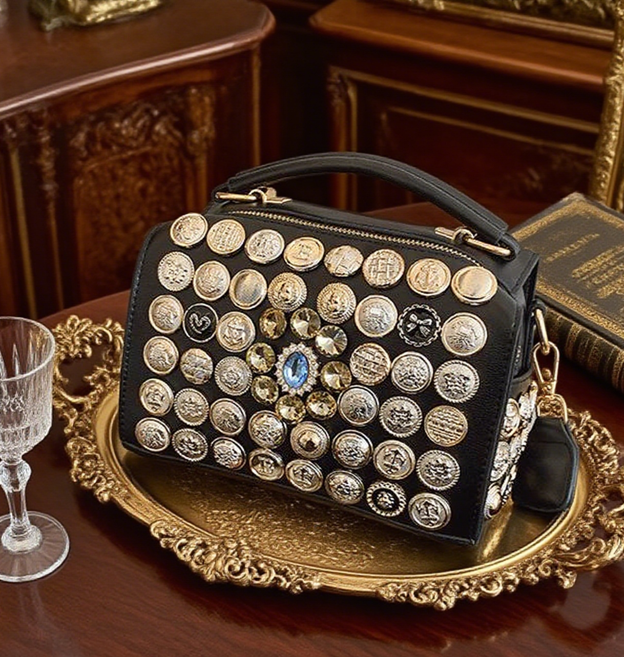 Elegant multi-button bag funny pack