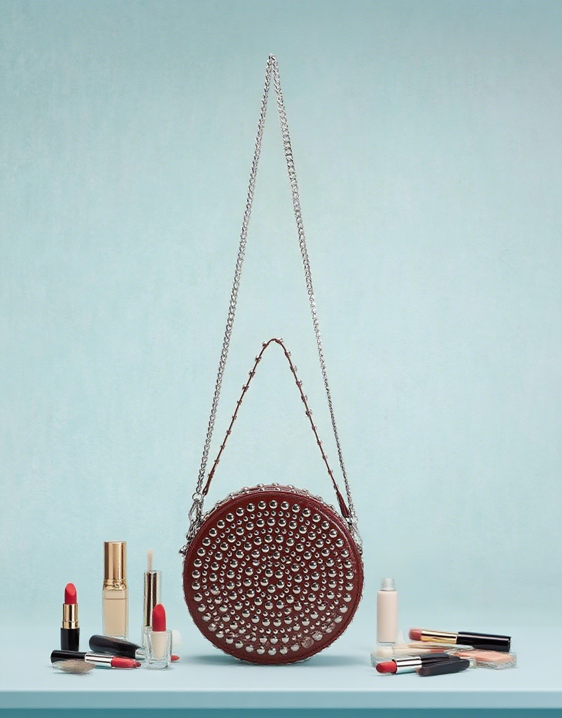 Round y2k rivet bag funny pack