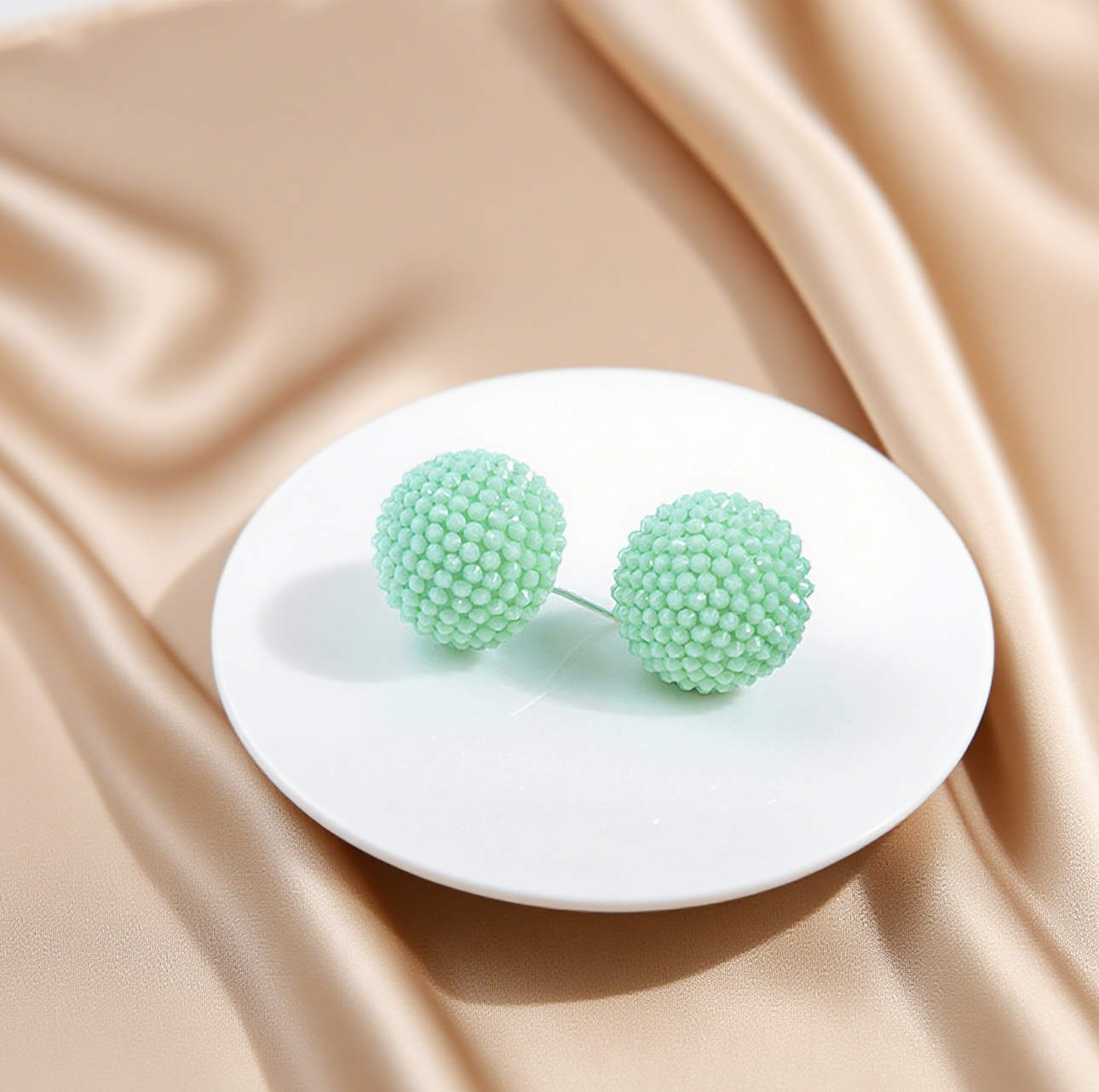 Stylish Geometric Round Love Stud Earrings