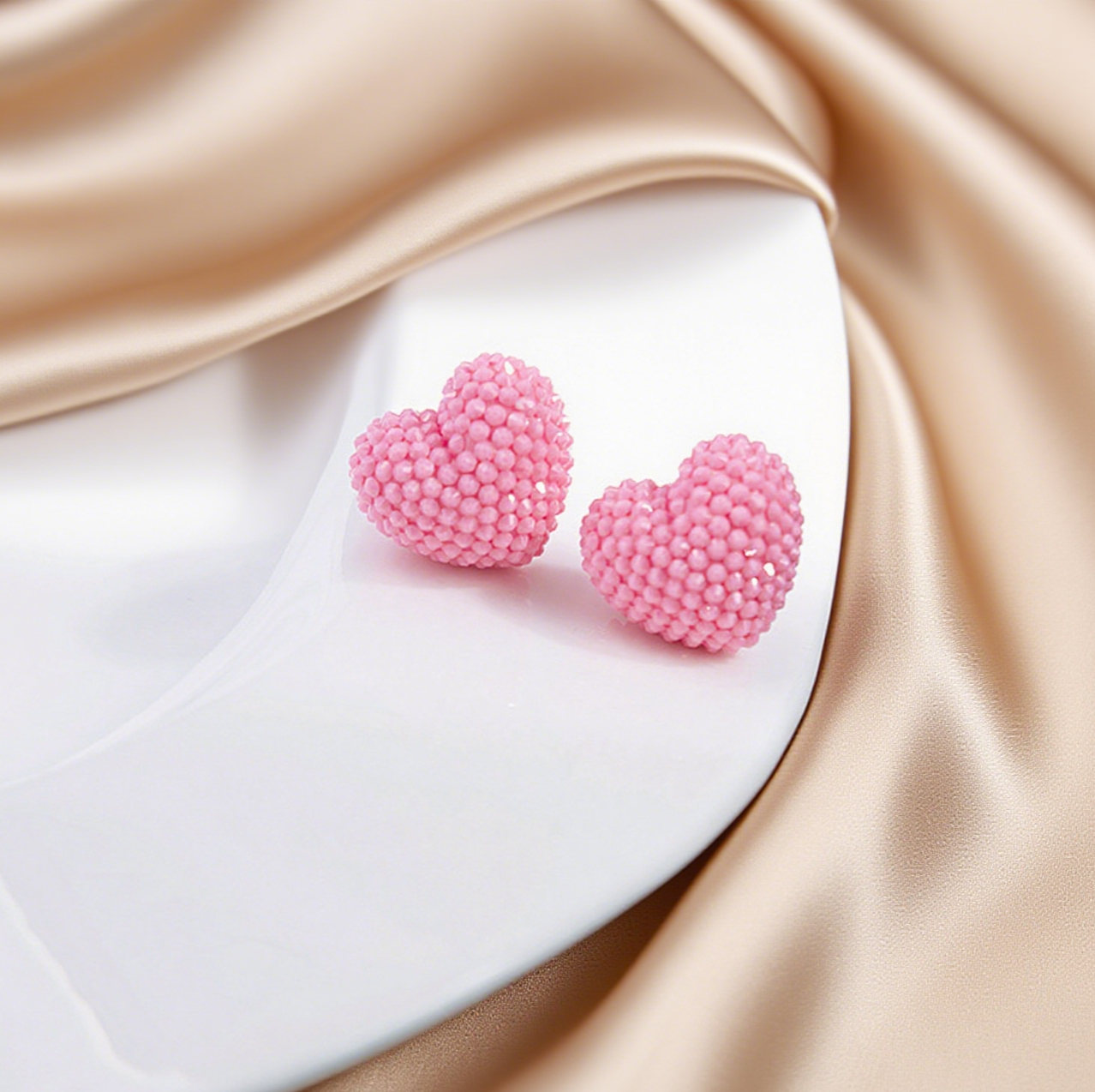 Stylish Geometric Round Love Stud Earrings