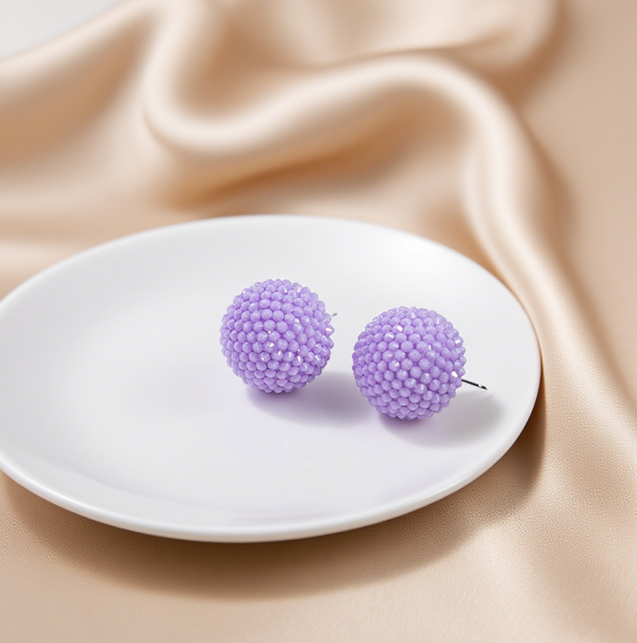 Stylish Geometric Round Love Stud Earrings
