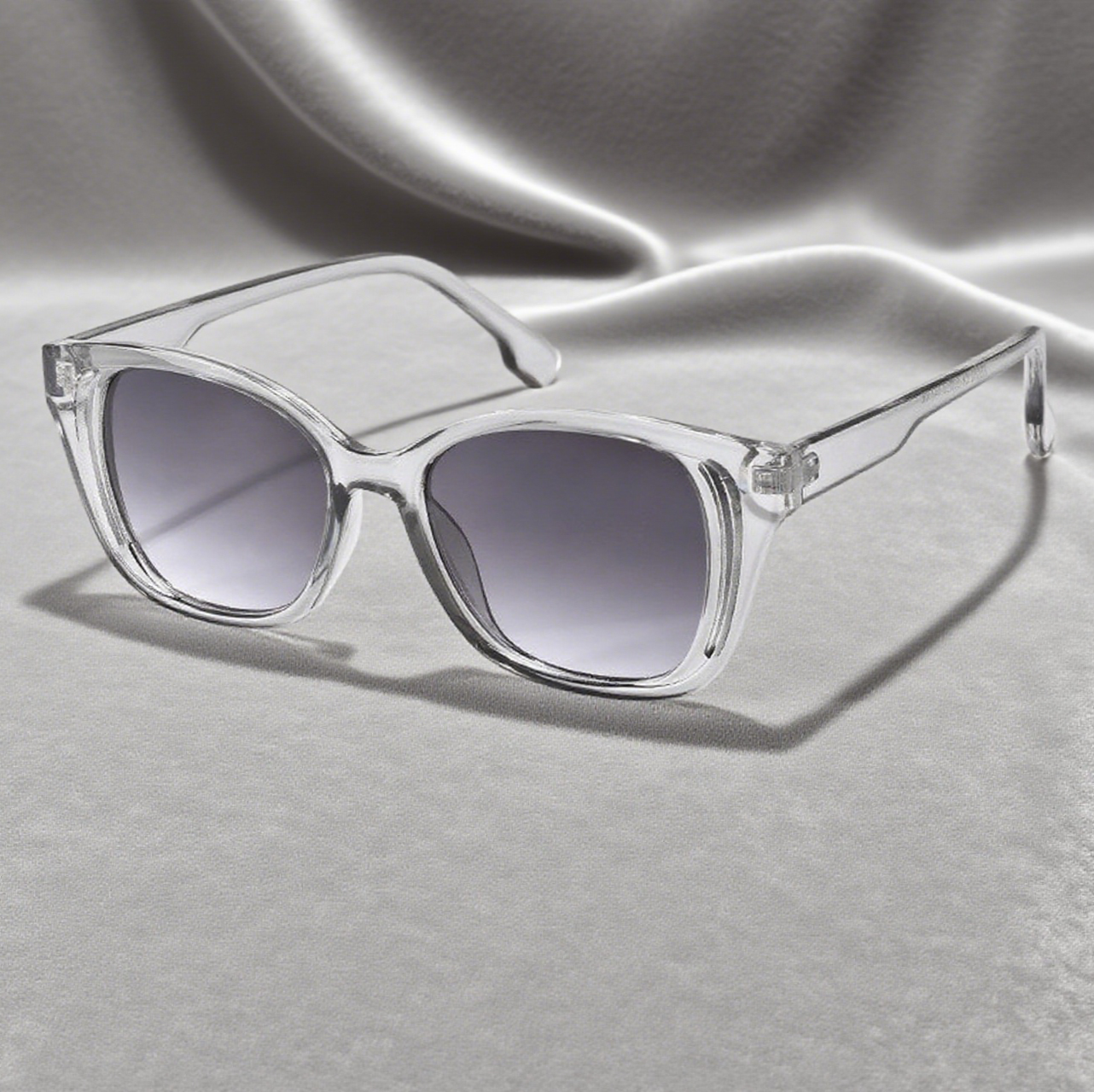 Stylish Cut-Out Large Square-Frame Sunglasses