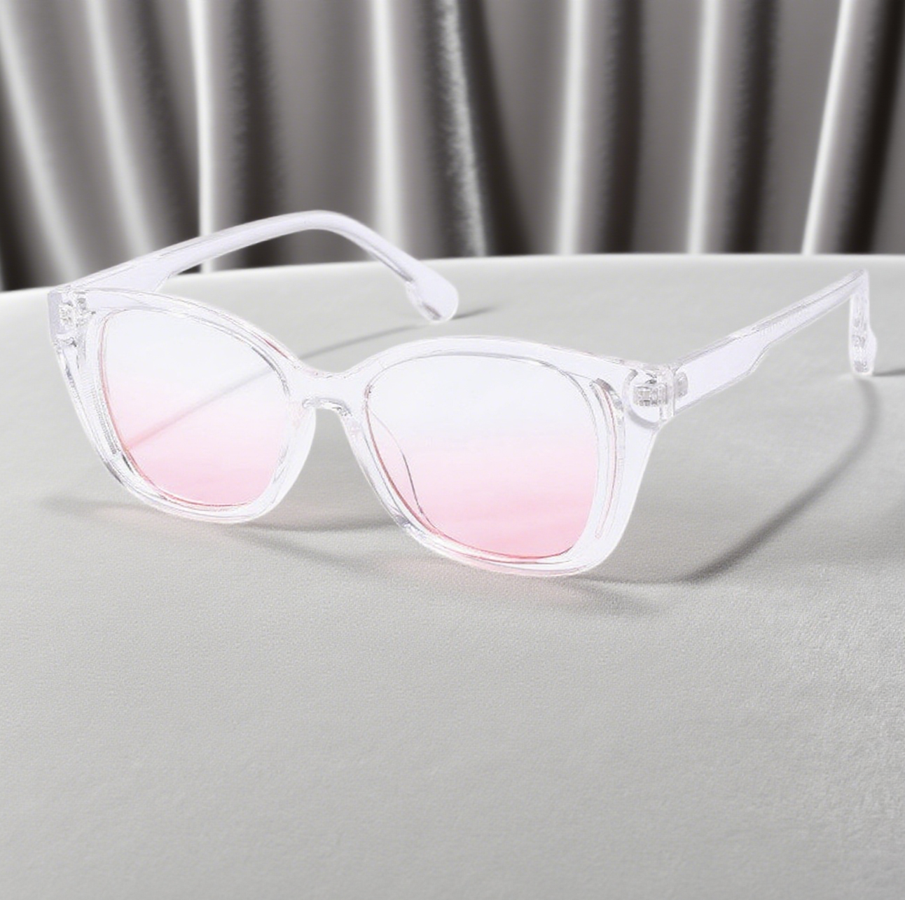 Stylish Cut-Out Large Square-Frame Sunglasses