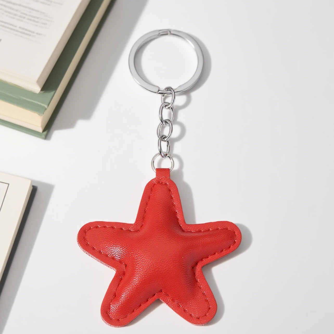 Multicolor Star PU Bag Accessories Keychain