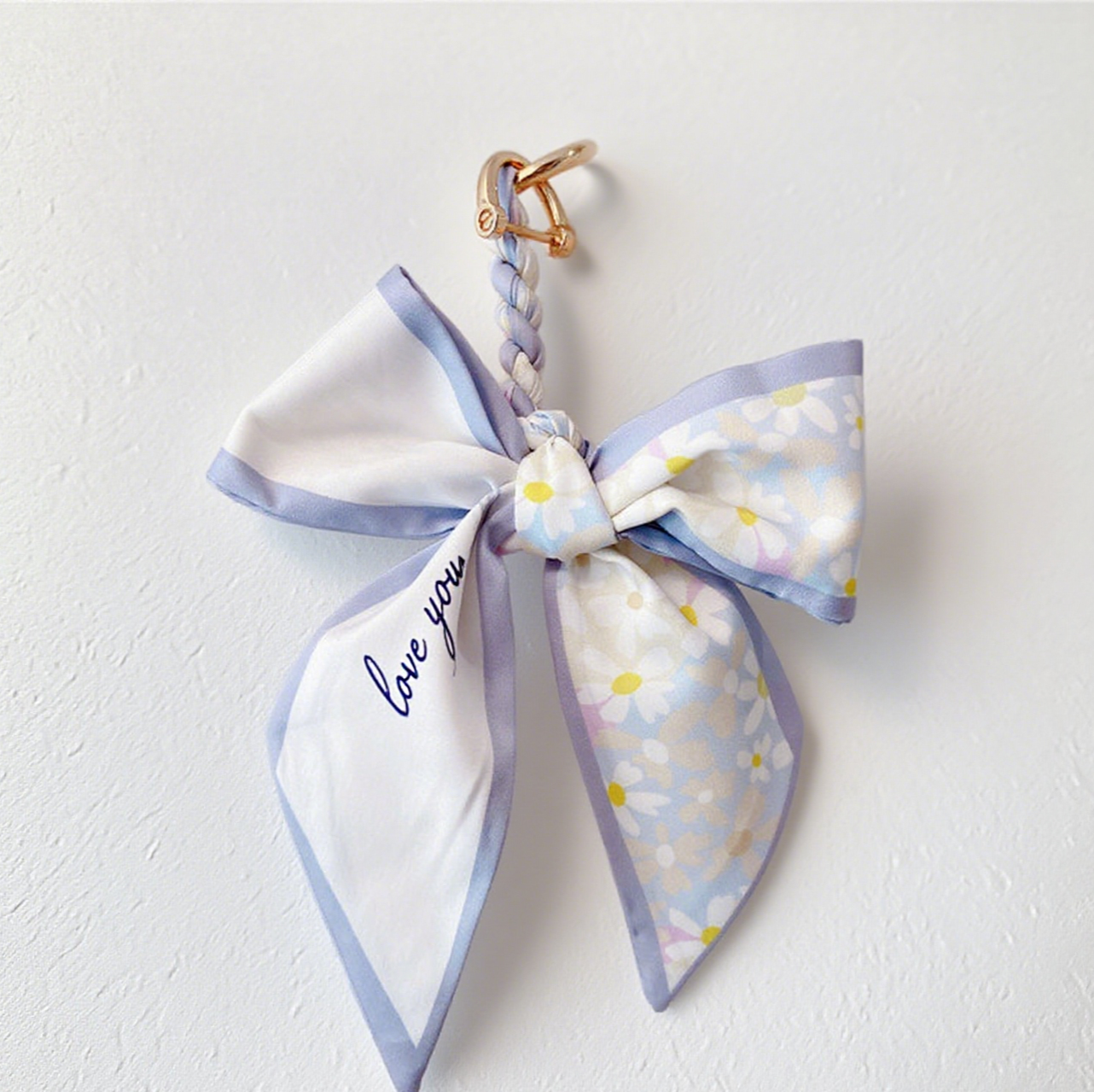 Fashion Silk Scarf Bow Bag Accessories Keychain