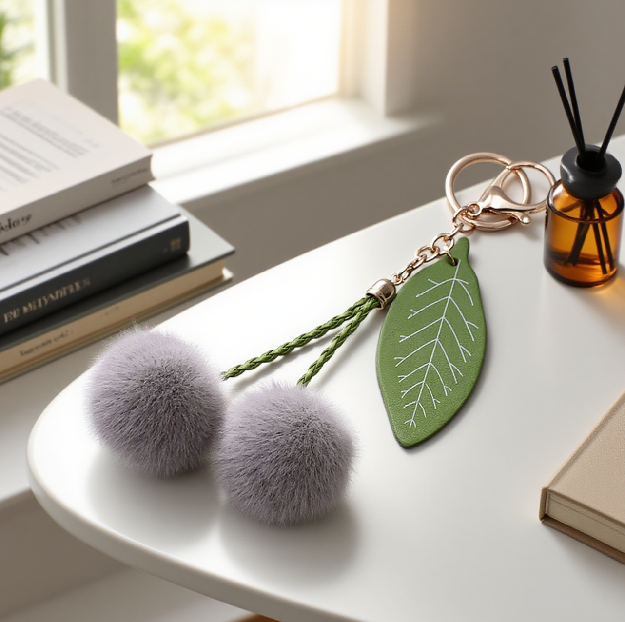 Fruit Cute Cherry Furball Bag Accessories Keychain