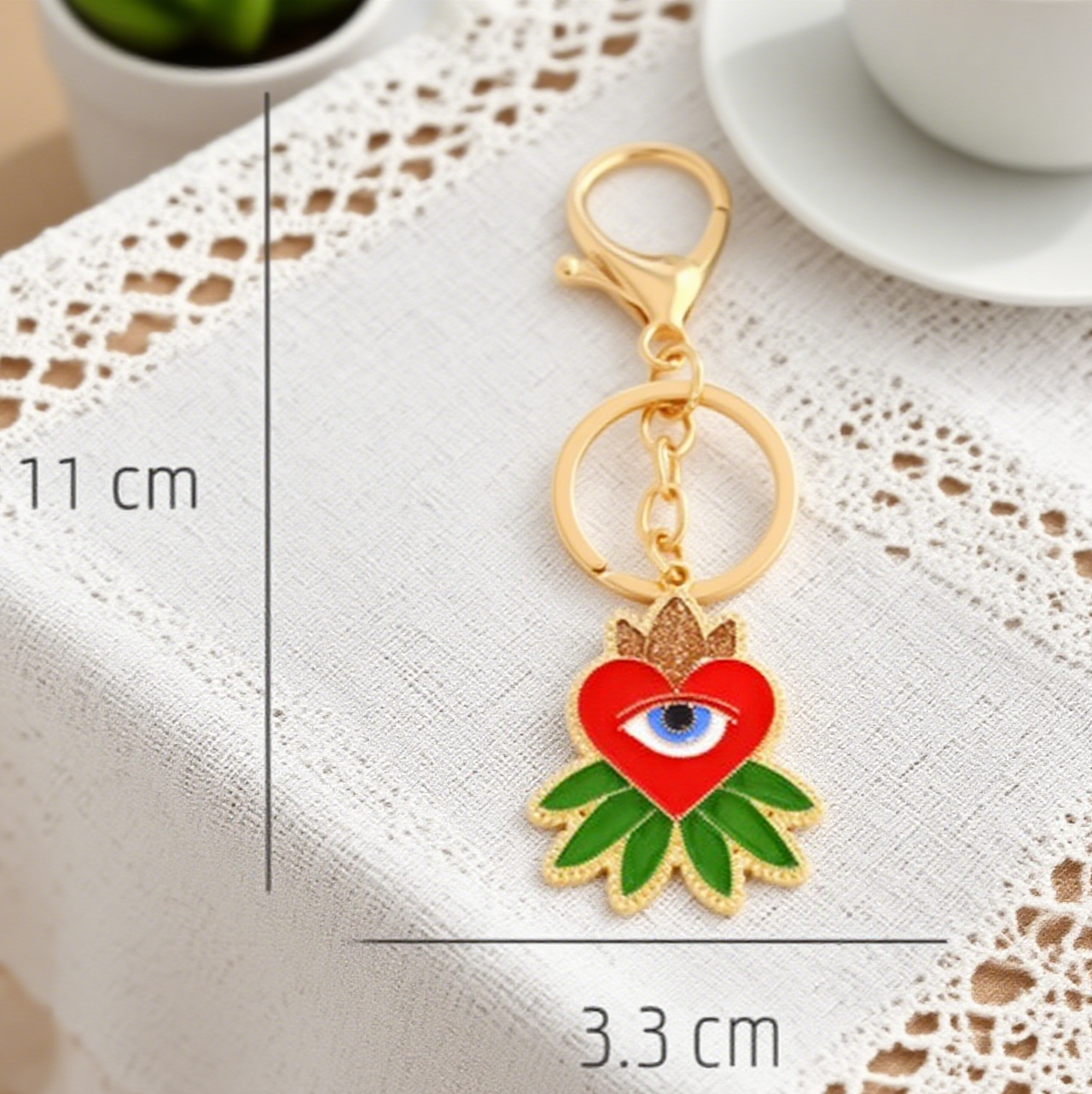 Creative Devil'S Eye Pendant Metal Keychain