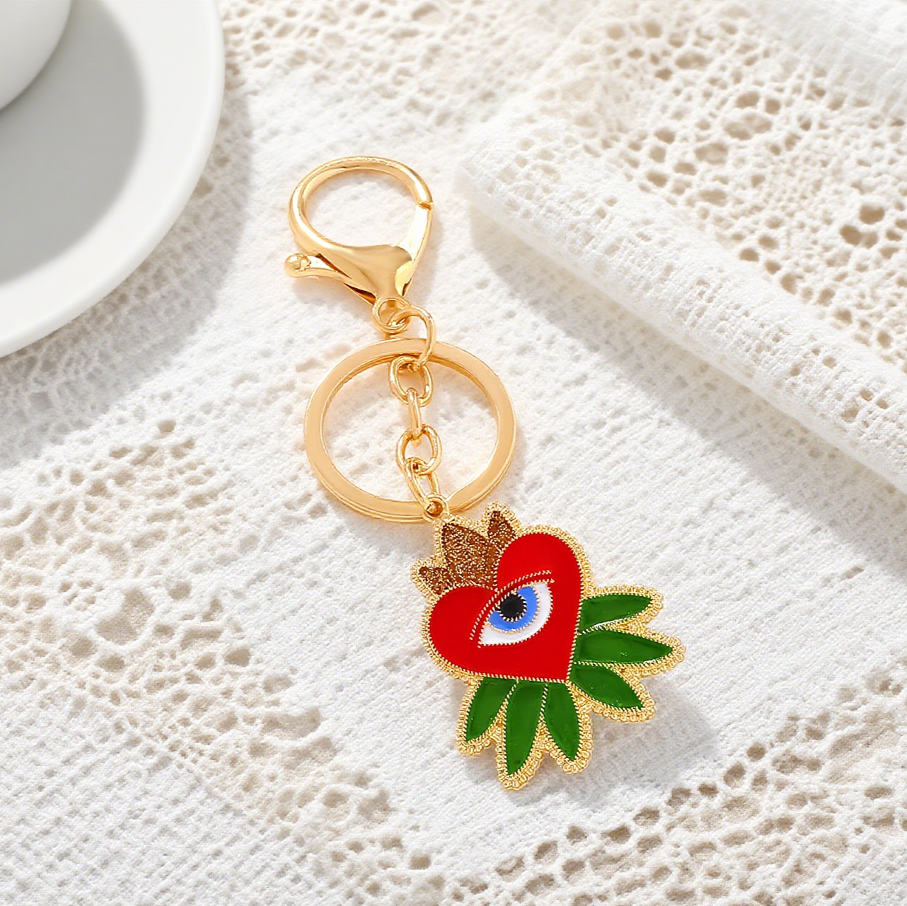 Creative Devil'S Eye Pendant Metal Keychain