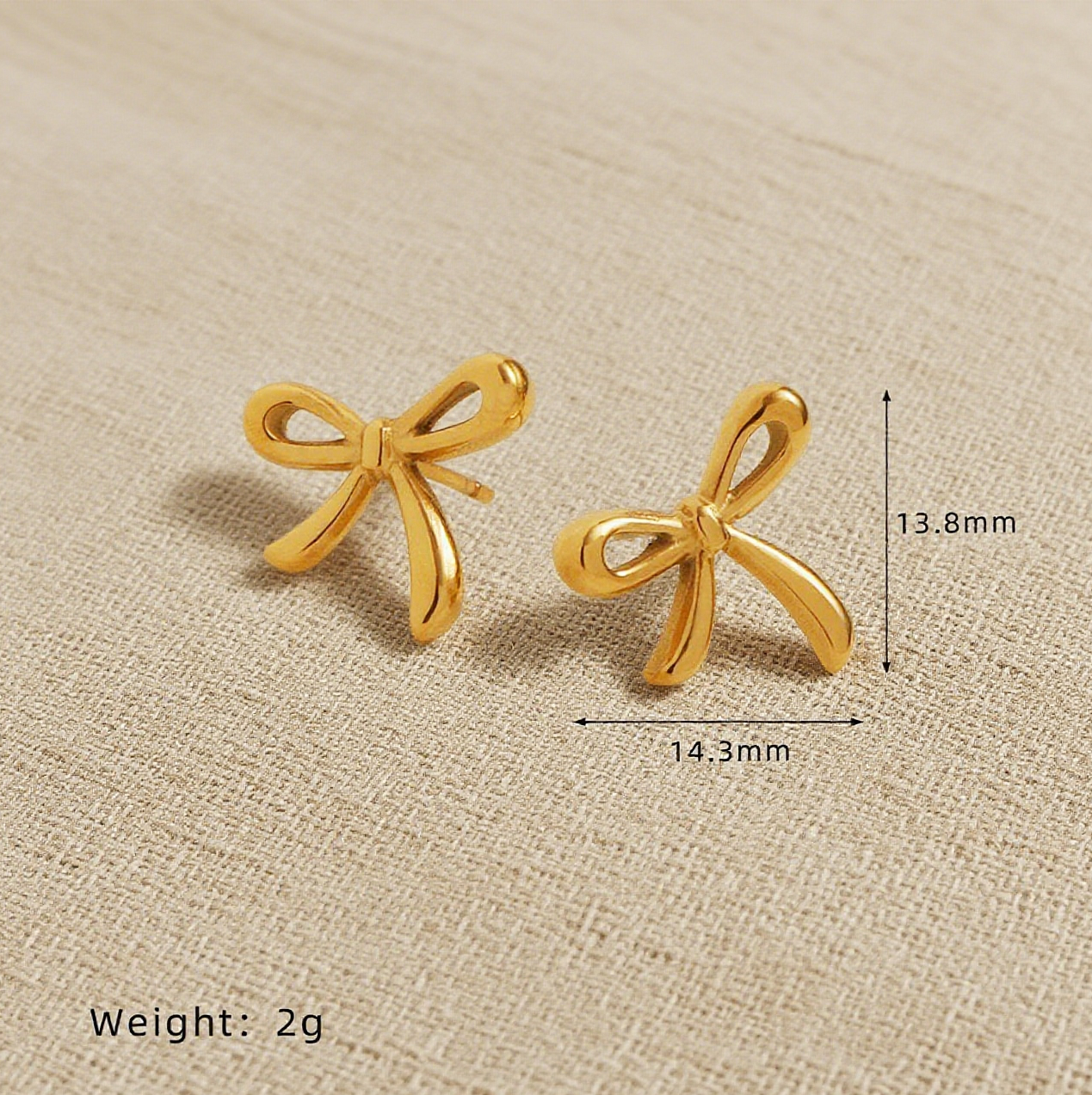 Line Bow Fashion Earrings