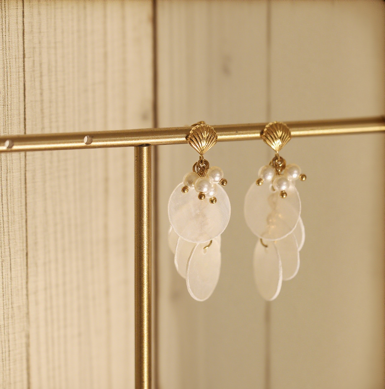 Seaside Resort Style Tassel Shell Fashion Earrings