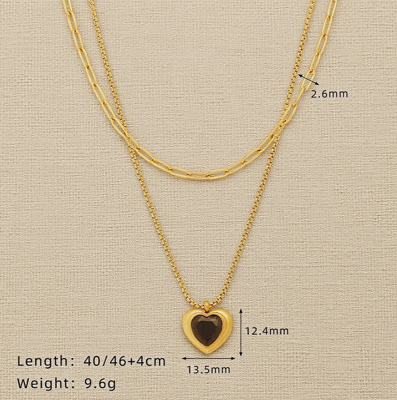 Vintage Double Stacked Love Necklace