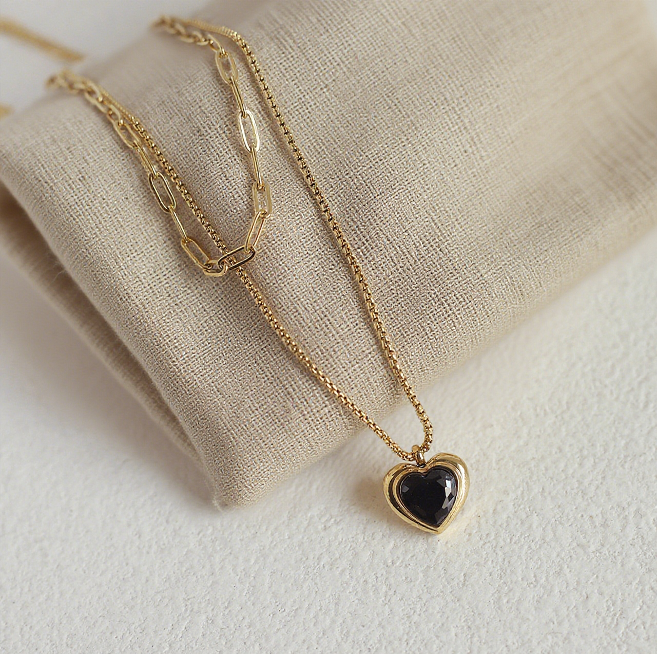 Vintage Double Stacked Love Necklace