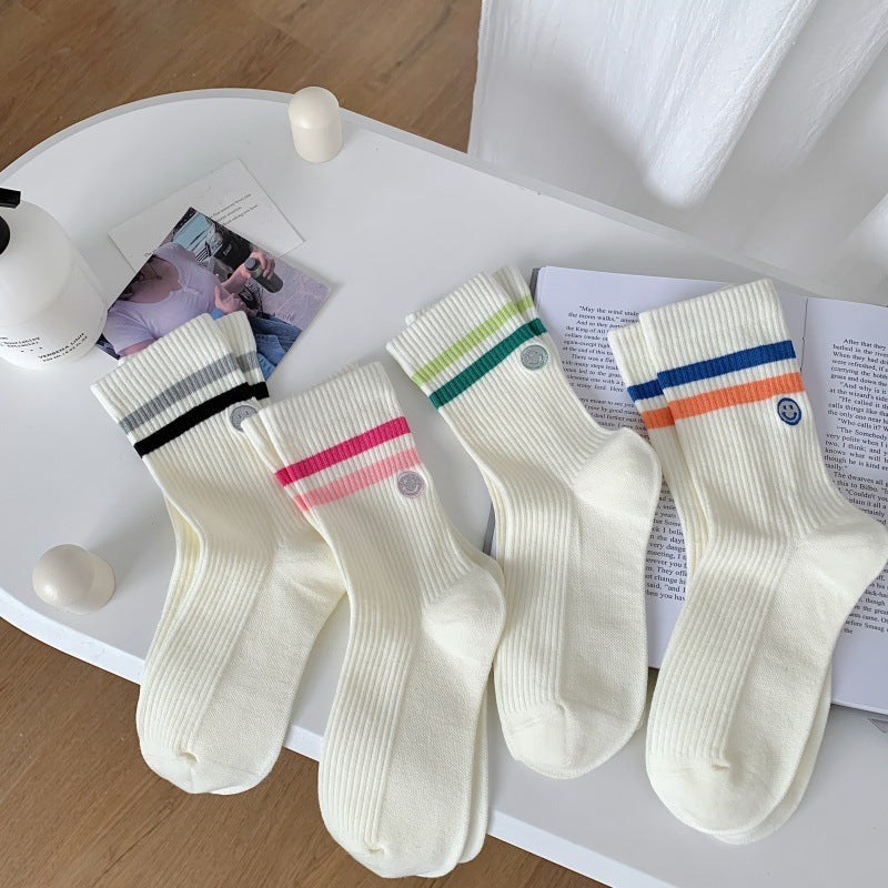 Parallel Bars Smile Socks