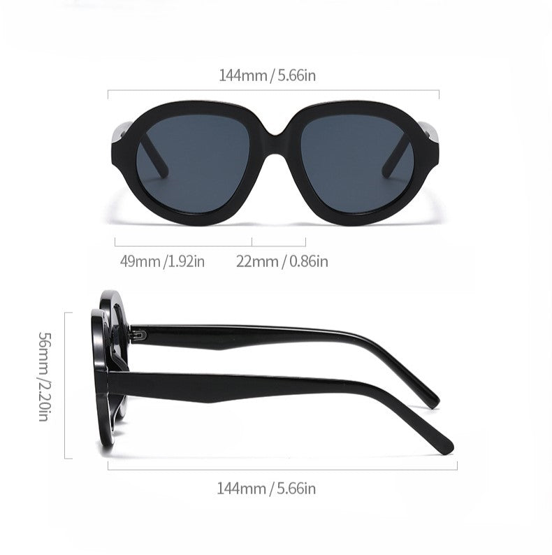 Vintage Large Round Frame Sunglasses