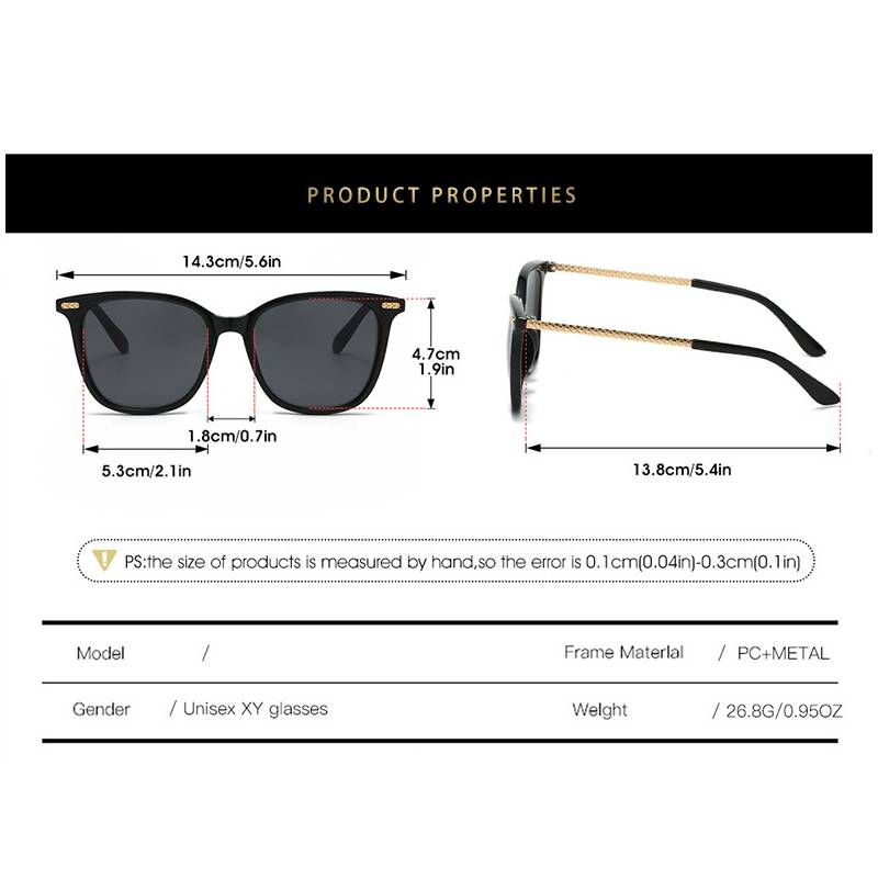 Vintage Fashion Square Sunglasses