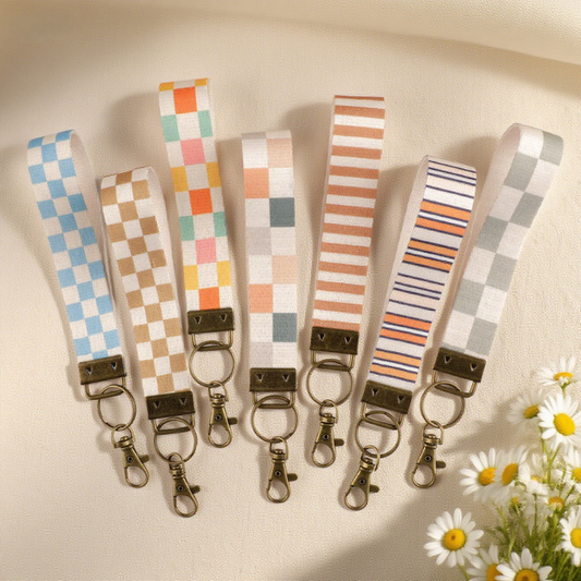 Bow & Floral Wristlet Keychain