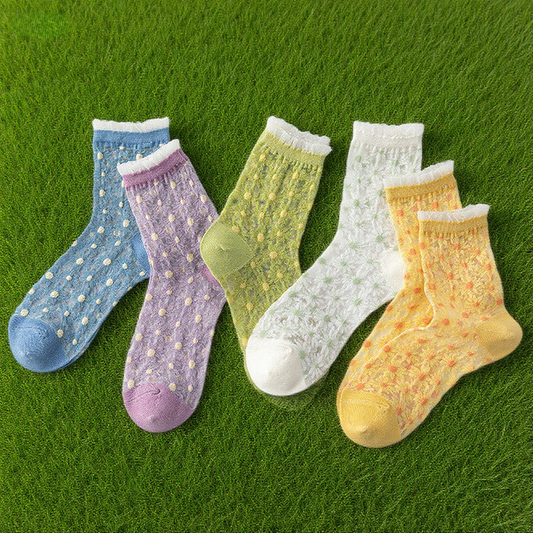Daisy Sheer Mesh Socks