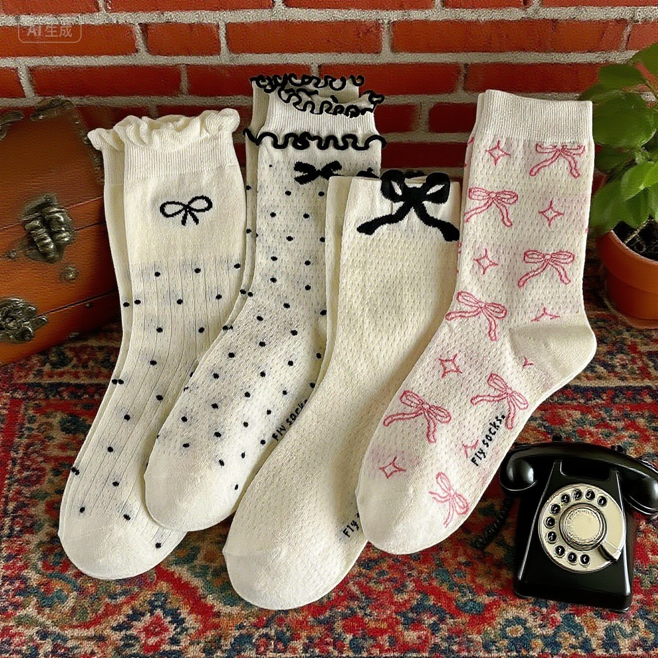 Ballet Thin Mesh Breathable Lace Bow Loose Socks