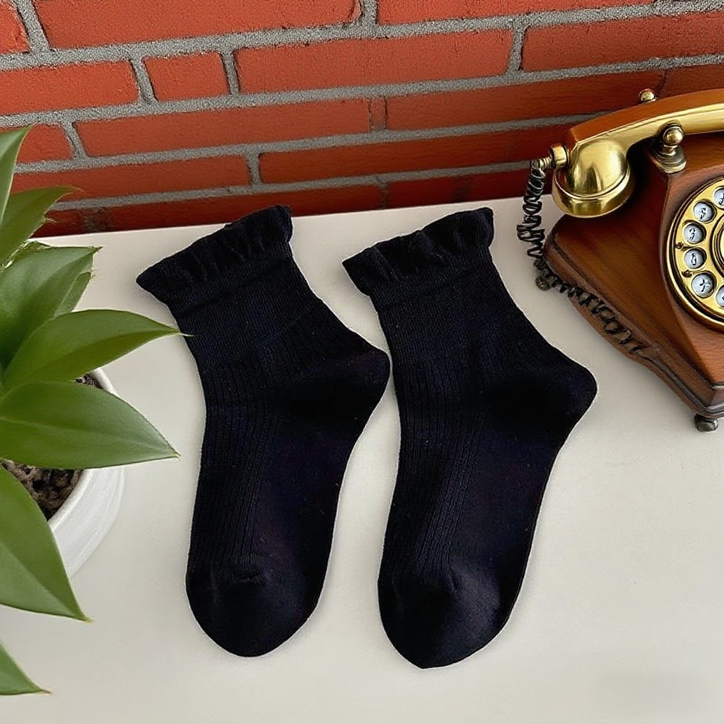 Preppy Minimalist Fungus Edge Socks