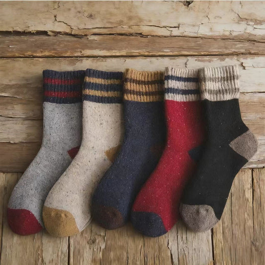 Color Dots Striped Warm Socks