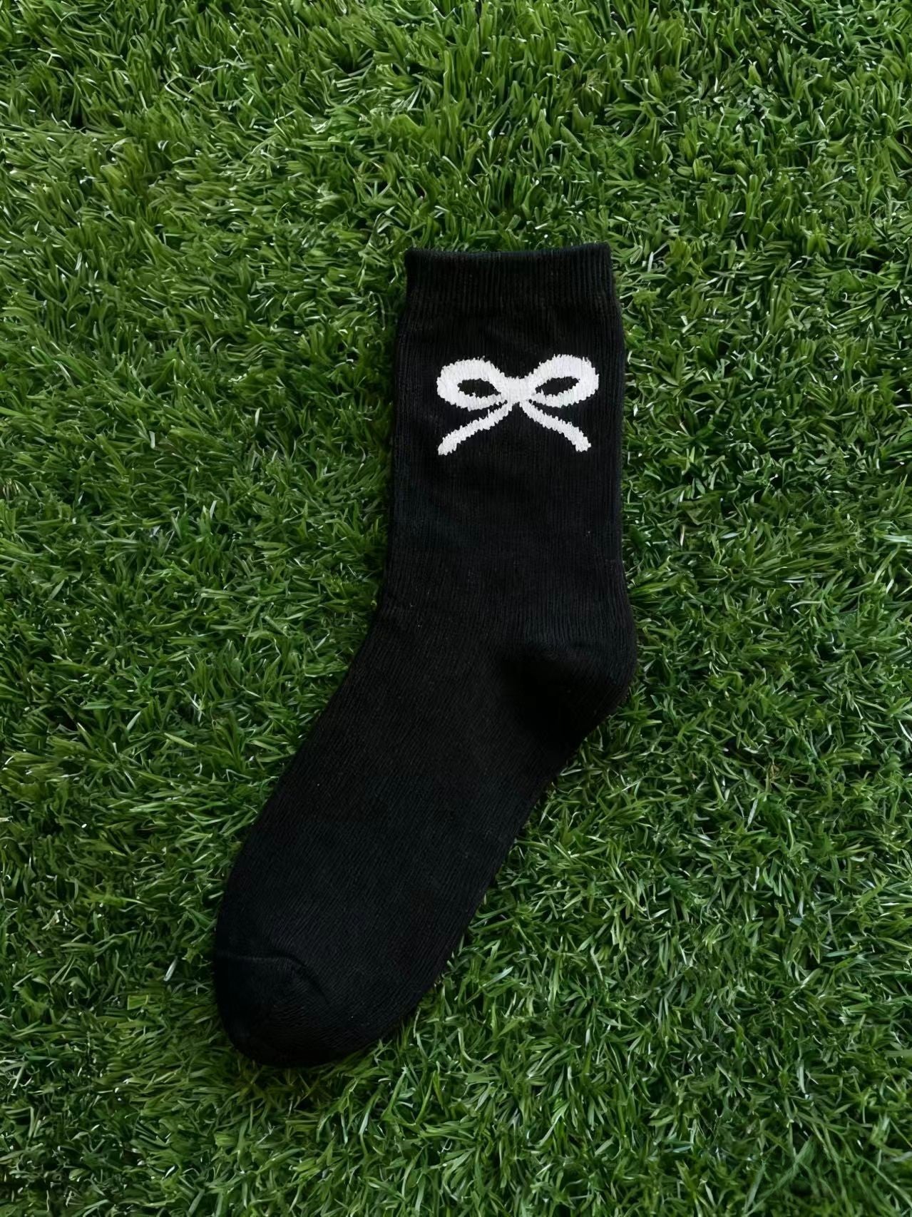 Preppy Bow Print Colored Dots Socks
