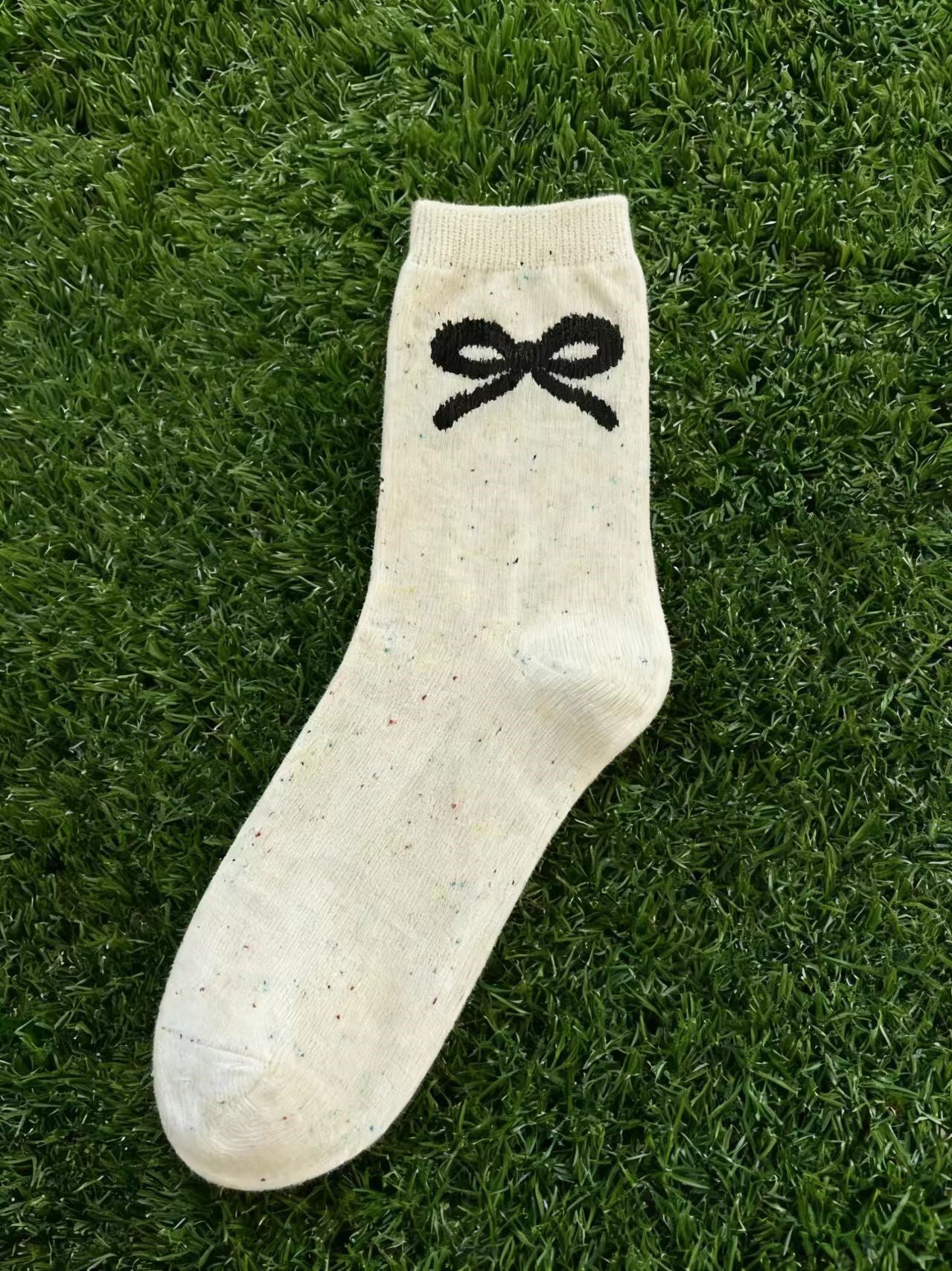 Preppy Bow Print Colored Dots Socks