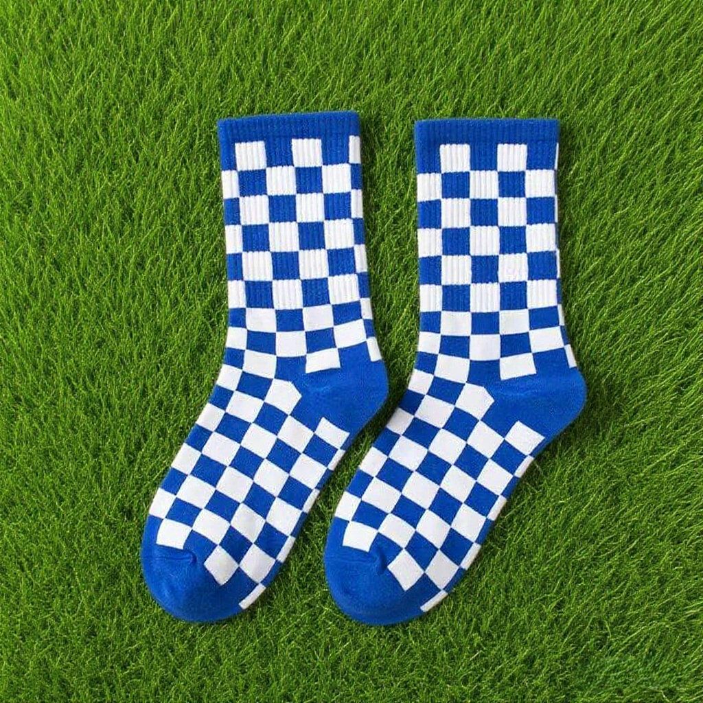 Checkerboard Sporty Socks