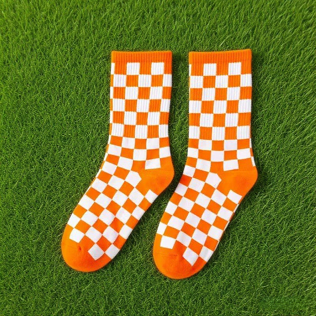 Checkerboard Sporty Socks