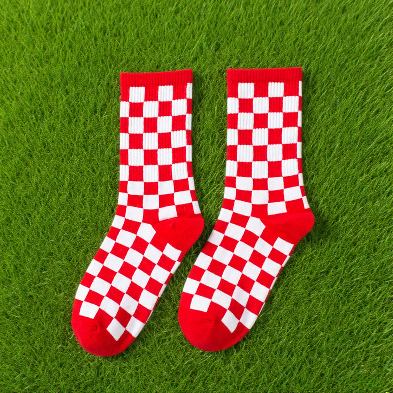 Checkerboard Sporty Socks