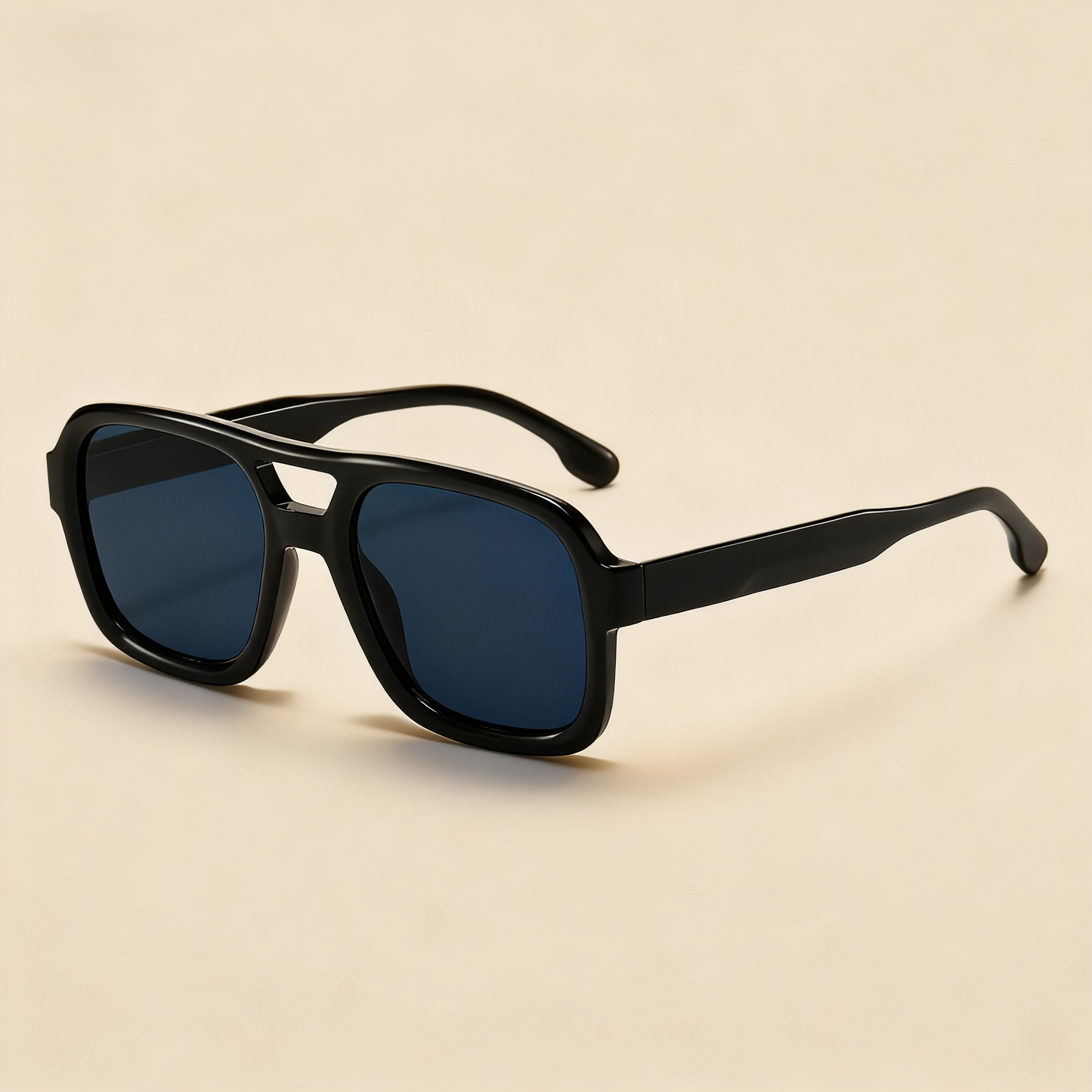 Vintage Double Beam Large Frame Sunglasses