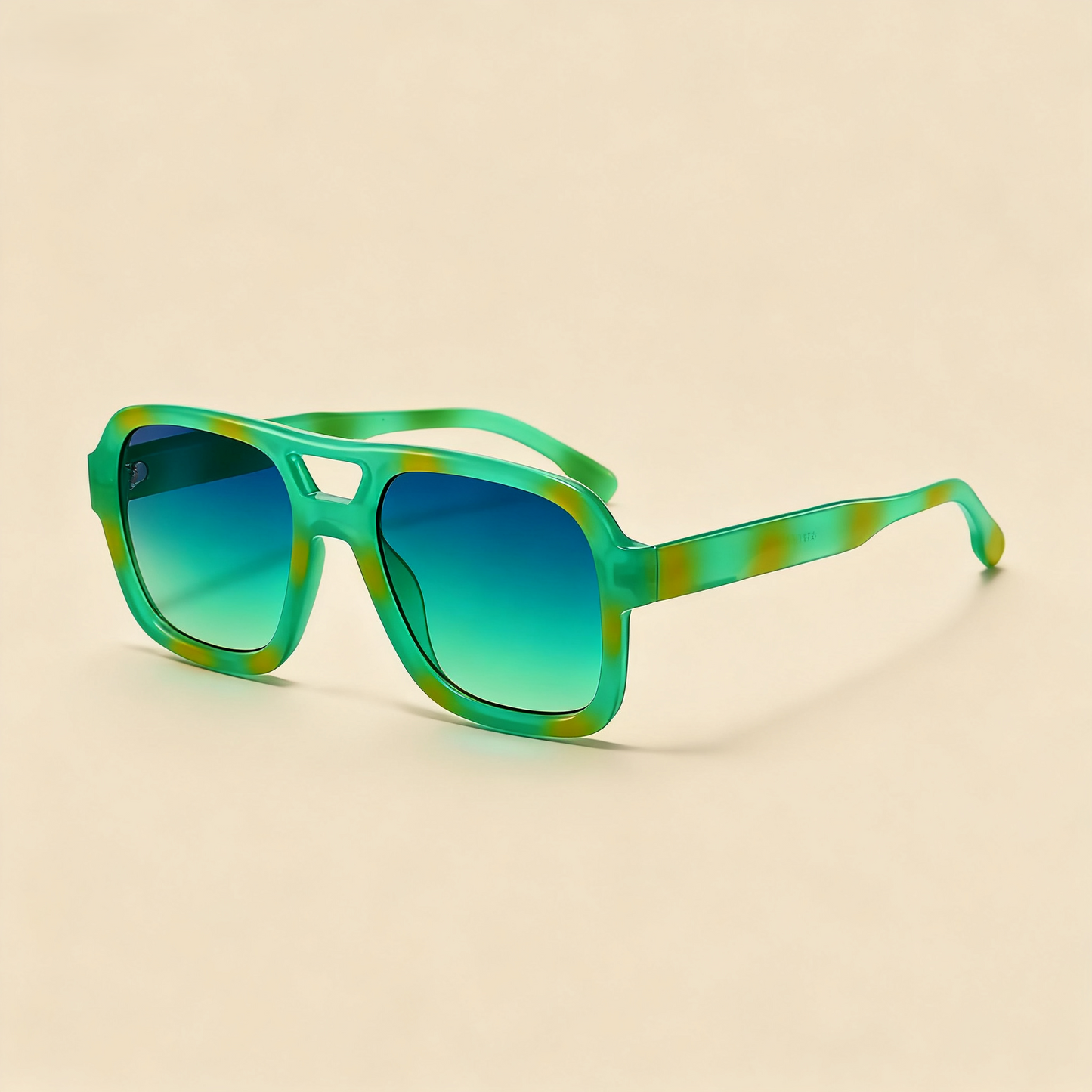 Vintage Double Beam Large Frame Sunglasses