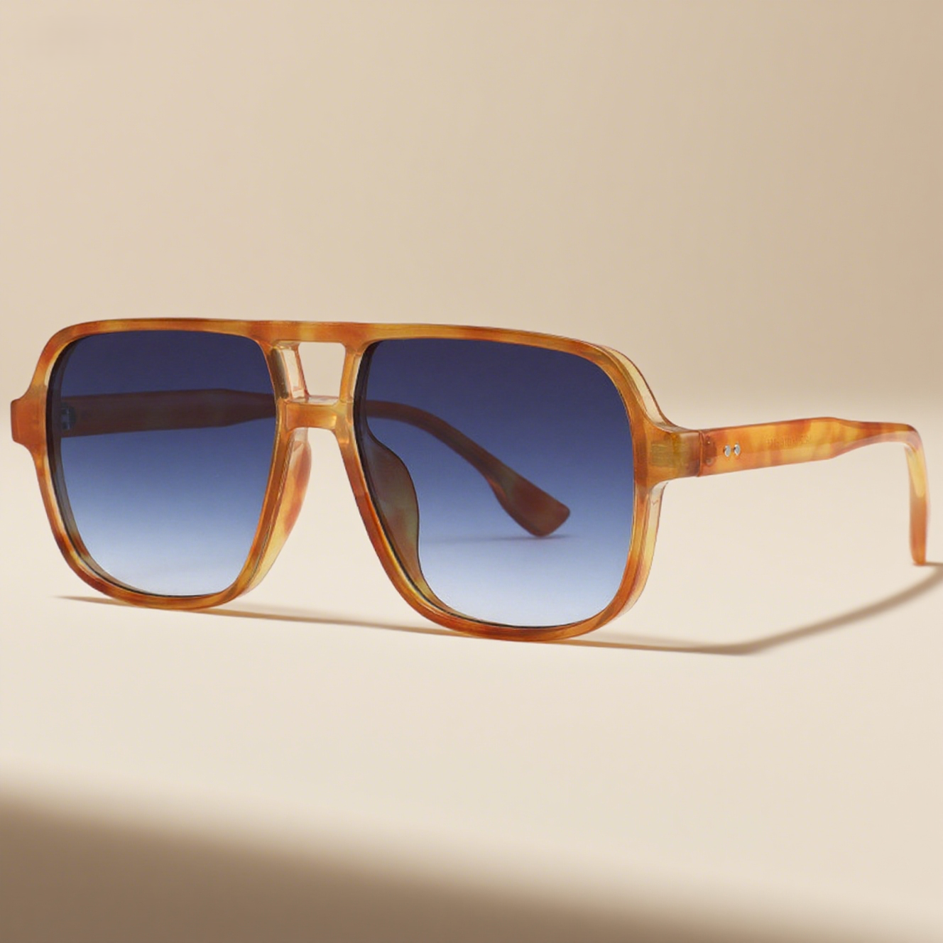 Classic Square-Frame Double Beam Sunglasses