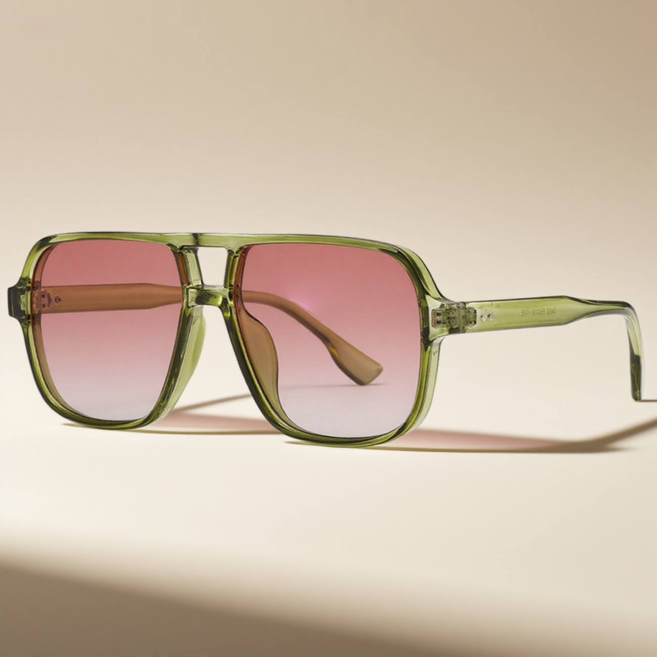 Classic Square-Frame Double Beam Sunglasses