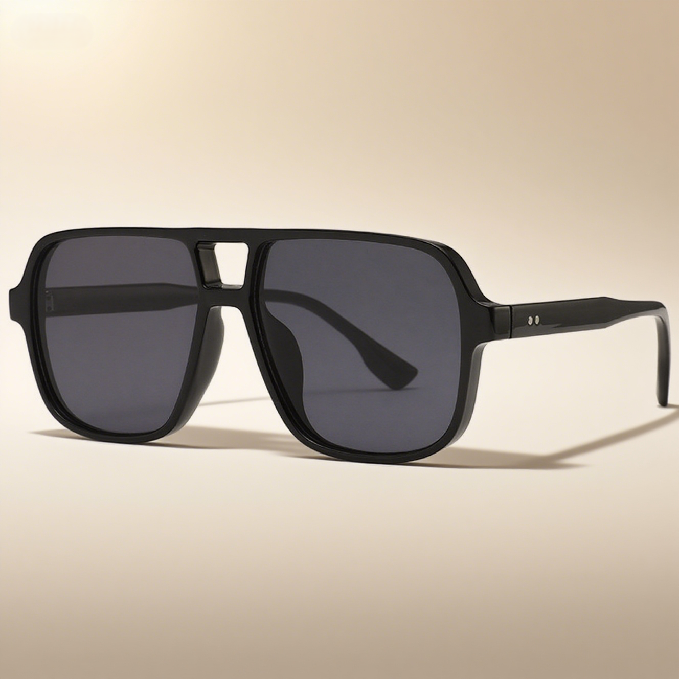 Classic Square-Frame Double Beam Sunglasses