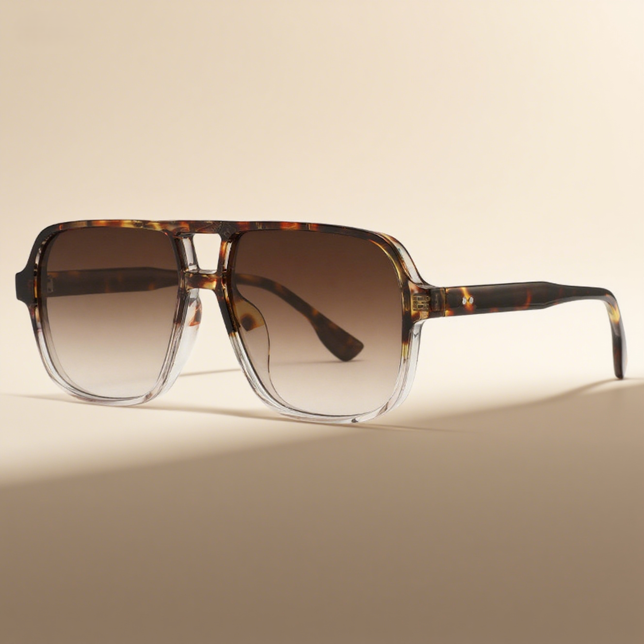 Classic Square-Frame Double Beam Sunglasses