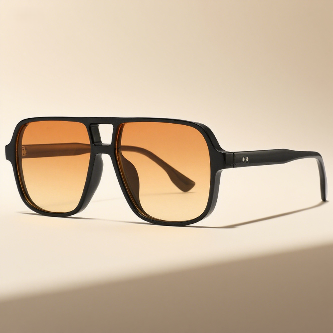 Classic Square-Frame Double Beam Sunglasses