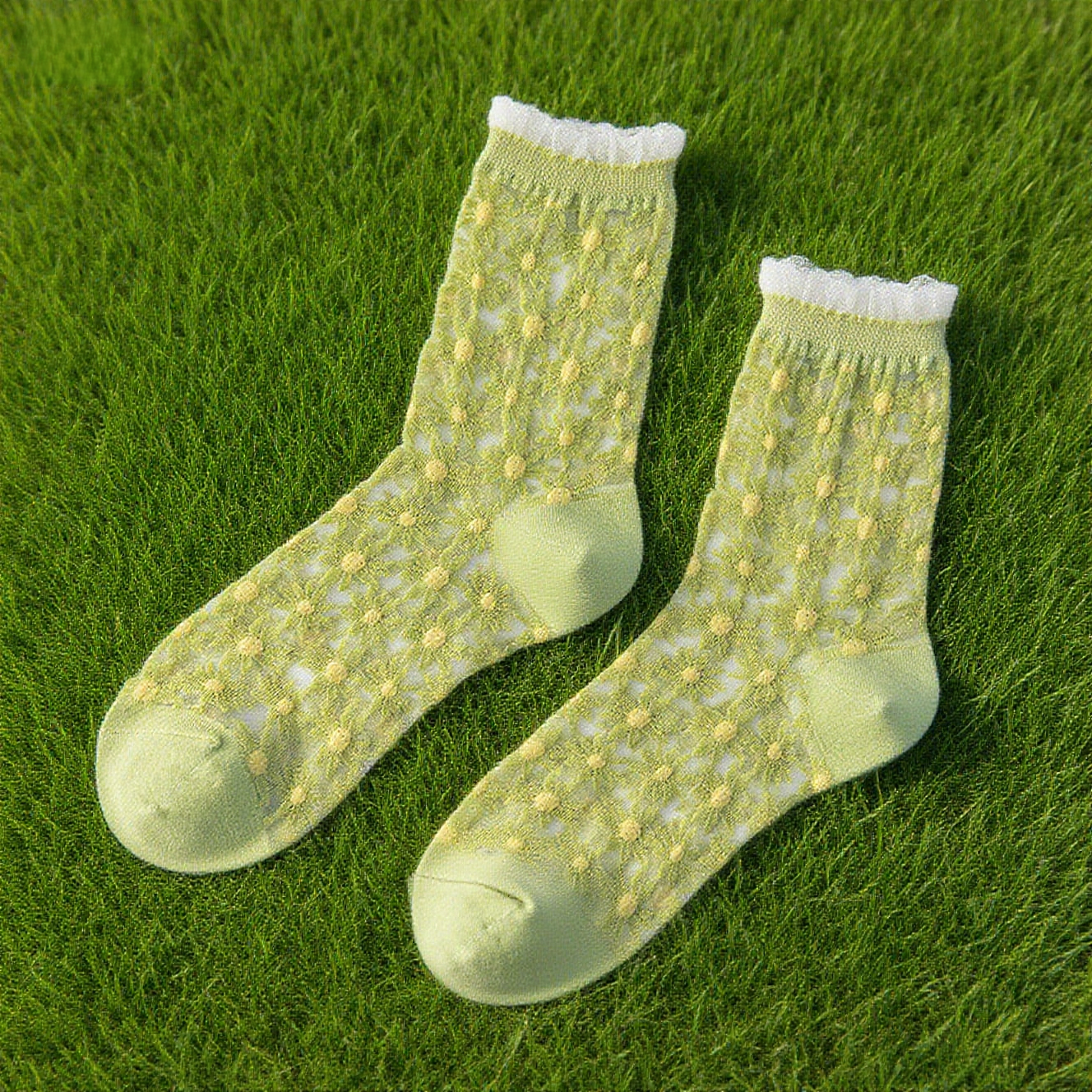 Daisy Sheer Mesh Socks