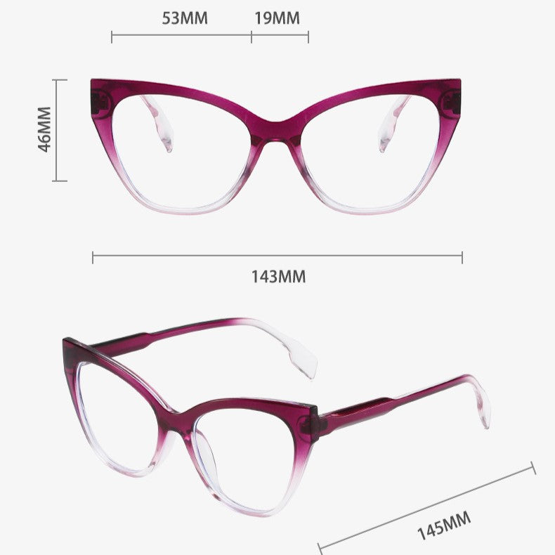 Lightweight Cat-Eye Blue-Light Blocking Glasses
