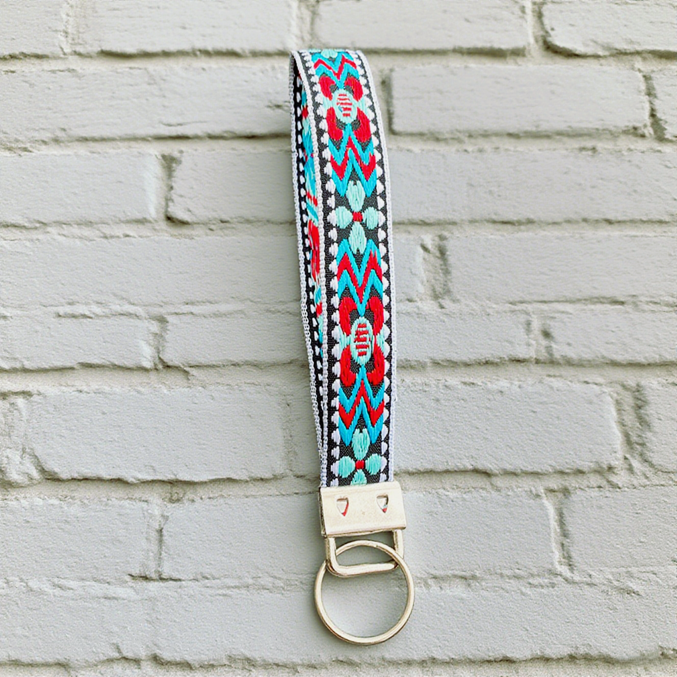 Vintage Ethnic Embroidered Keychain