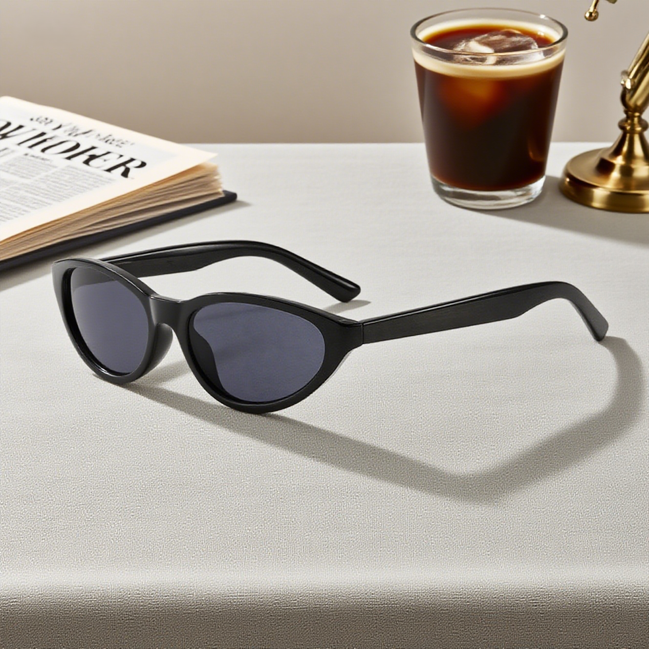 Stylish Vintage Sunscreen Oval Sunglasses