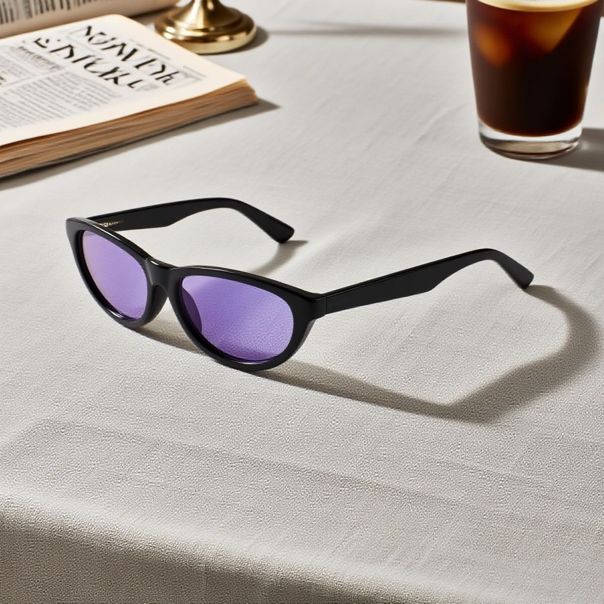 Stylish Vintage Sunscreen Oval Sunglasses